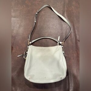 Elegant White Leather Shoulder Bag